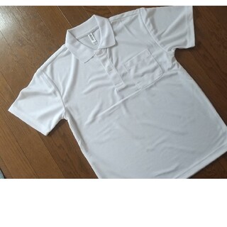 【新品】ポロシャツ  ホワイト(ポロシャツ)