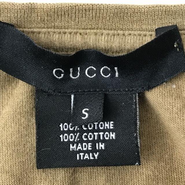 Gucci(グッチ)のグッチ　GUCCI　イタリア製/半袖Tシャツ　メンズS　茶色　ブラウン/カーキ メンズのトップス(Tシャツ/カットソー(半袖/袖なし))の商品写真