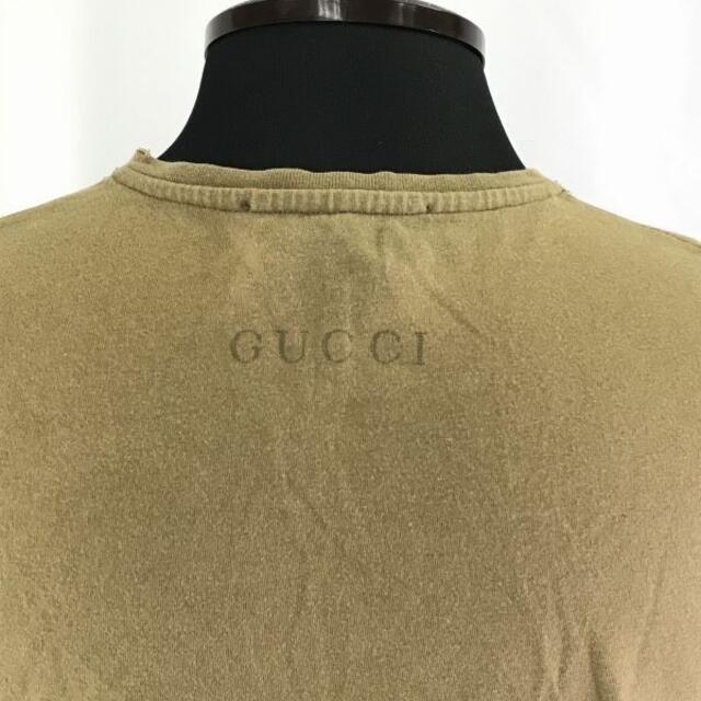 Gucci(グッチ)のグッチ　GUCCI　イタリア製/半袖Tシャツ　メンズS　茶色　ブラウン/カーキ メンズのトップス(Tシャツ/カットソー(半袖/袖なし))の商品写真