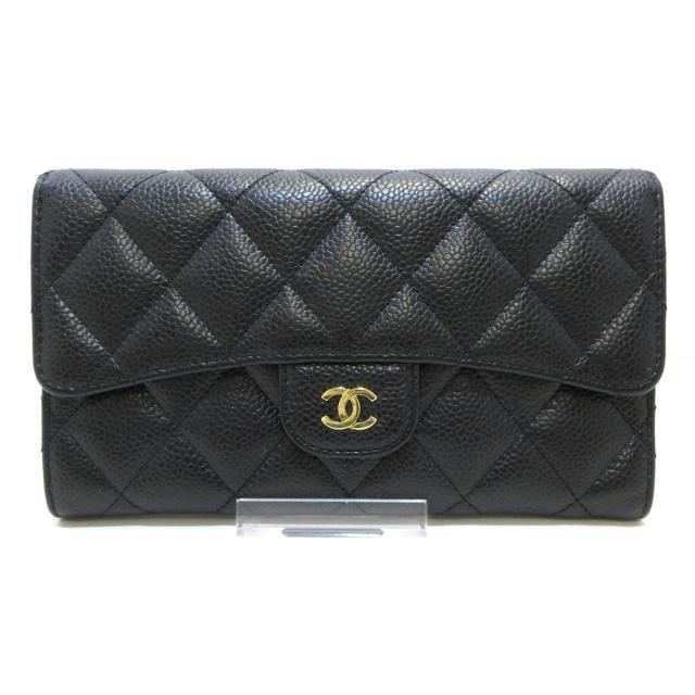 正規販売店】 CHANEL - CHANEL(シャネル) 長財布 マトラッセ 黒 財布