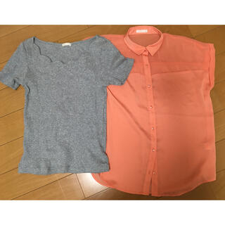ジーユー(GU)のGU 半袖　シャツ　2枚セット　まとめ売り(Tシャツ(半袖/袖なし))