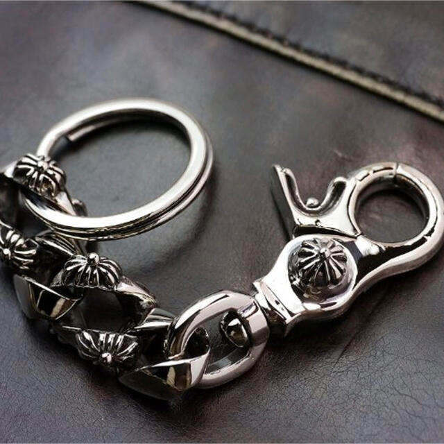 Chrome Hearts(クロムハーツ)のフローラル クロス キーチェーン キーホルダー ファンシークリップ　キーチェーン メンズのファッション小物(キーホルダー)の商品写真