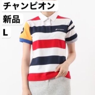 チャンピオン(Champion)の新品L  チャンピオンゴルフ Champion アシンメトリー 半袖ポロシャツ(ウエア)