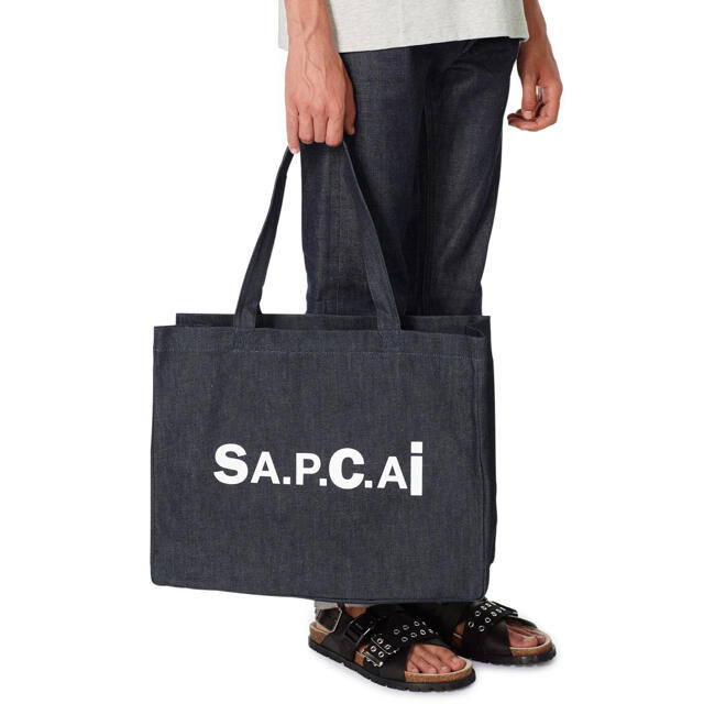 【新品】sacai APC トートバッグ サカイ アーペーセー apc ネイビートートバッグ