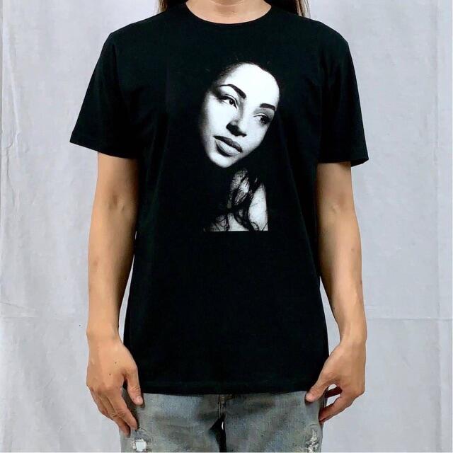 新品 シャーデー Sade アデュ フォト プリント 黒 Tシャツ