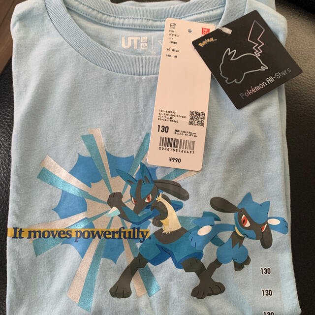 UNIQLO(ユニクロ)のUNIQLO ポケモンTシャツ　ルカリオ キッズ/ベビー/マタニティのキッズ服女の子用(90cm~)(Tシャツ/カットソー)の商品写真