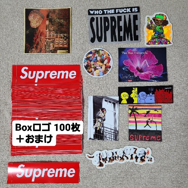 Supreme(シュプリーム)のsupreme box logo ステッカー100枚 おまけステッカー付 メンズのファッション小物(その他)の商品写真