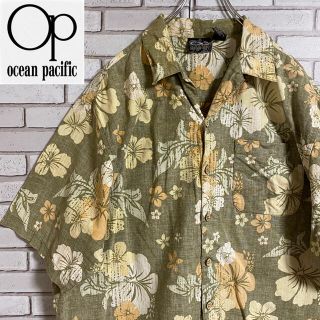 オーシャンパシフィック(OCEAN PACIFIC)の90s 古着 オーシャンパシフィック アロハシャツ 柄シャツ ビッグシルエット(シャツ)