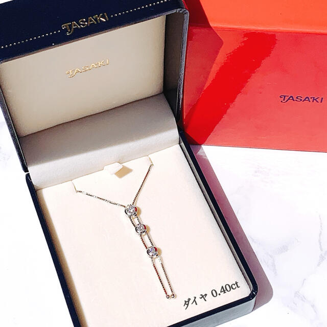 TASAKI(タサキ)のTASAKIタサキ トリロジー ダイヤ ネックレス 0.40ct レディースのアクセサリー(ネックレス)の商品写真