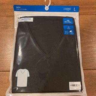 ジーユー(GU)のヨシオ様専用　GU ドライVネック　L 黒(Tシャツ/カットソー(半袖/袖なし))