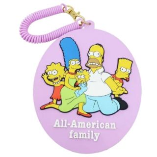 シンプソン(SIMPSON)のザ・シンプソンズ 定期入れ グッズ  ラバーパスケース ファミリー 新品(名刺入れ/定期入れ)