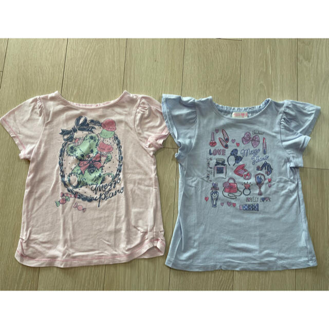 mezzo piano(メゾピアノ)のメゾピアノ  Tシャツ 2枚セット 110 キッズ/ベビー/マタニティのキッズ服女の子用(90cm~)(Tシャツ/カットソー)の商品写真