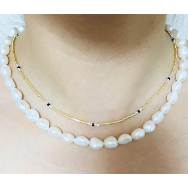 UNITED ARROWS(ユナイテッドアローズ)のビーズネックレス⭐︎handmade⭐︎No.1 ハンドメイドのアクセサリー(ネックレス)の商品写真