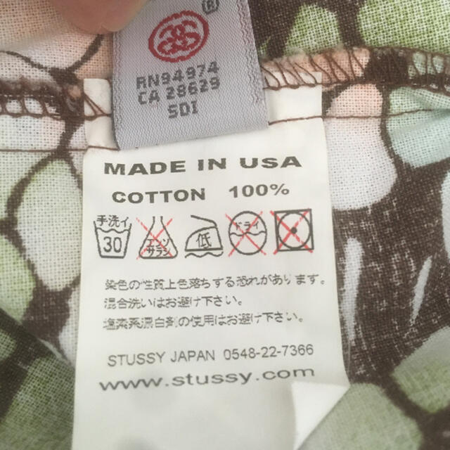 STUSSY(ステューシー)のステューシー　シャツ　アメリカ製　半袖シャツ　Mサイズ　チャプト購入品 メンズのトップス(シャツ)の商品写真