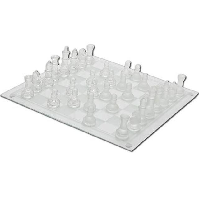 クリスタルチェス 廃盤品 クリスタルチェス ガラス製 インテリア チェス盤 24.8cm×24.8cm