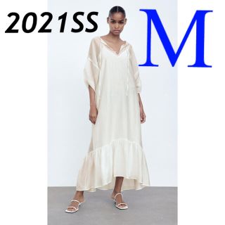 ザラ(ZARA)の＊2021SS＊ZARA セミシースルー チュニック ワンピース(ロングワンピース/マキシワンピース)