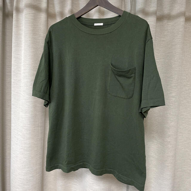 COMOLI(コモリ)のCOMOLI コモリ 裏毛半袖クルー 半袖Tシャツ カーキ サイズ1 メンズのトップス(Tシャツ/カットソー(半袖/袖なし))の商品写真