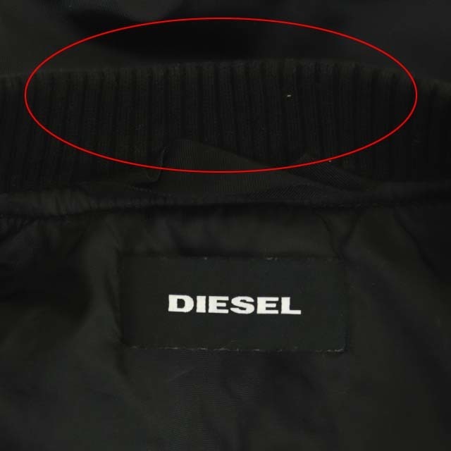 DIESEL(ディーゼル)のディーゼル ジャケット ブルゾン MA1 ジップアップ 異素材 切替 XS 黒 レディースのジャケット/アウター(ブルゾン)の商品写真