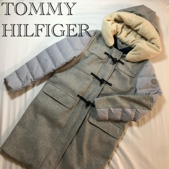 TOMMY HILFIGER(トミーヒルフィガー)のTOMMY HILFIGER ブラッシュドウールダッフルコート M レディースのジャケット/アウター(ダッフルコート)の商品写真