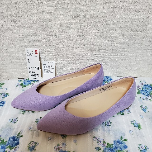 UNIQLO(ユニクロ)のユニクロ　今期　パンプス　パープル　23.5cm　❀ レディースの靴/シューズ(ハイヒール/パンプス)の商品写真