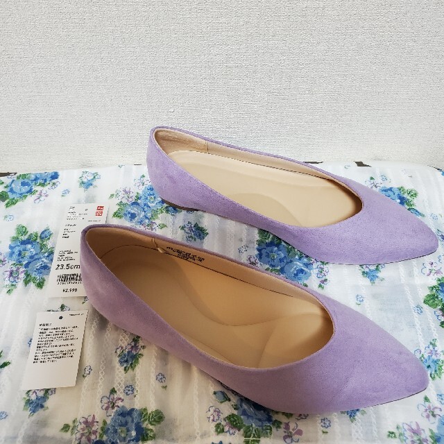 UNIQLO(ユニクロ)のユニクロ　今期　パンプス　パープル　23.5cm　❀ レディースの靴/シューズ(ハイヒール/パンプス)の商品写真