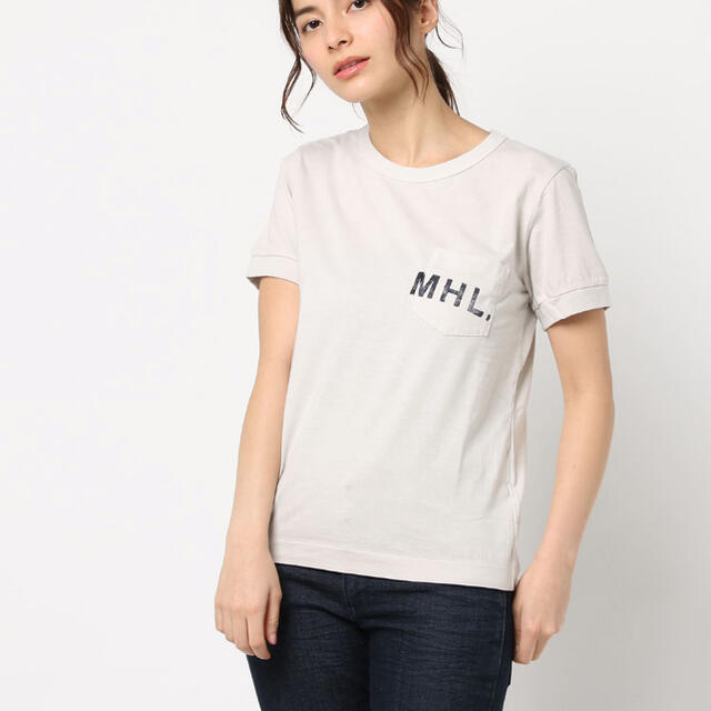 MARGARET HOWELL(マーガレットハウエル)のMHL PRINTED COTTON JERSEY Tシャツ レディースのトップス(Tシャツ(半袖/袖なし))の商品写真