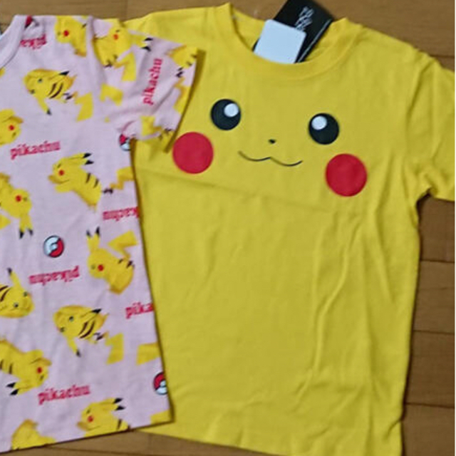 ポケモン(ポケモン)の専用です！新品☆130cm ポケモン Tシャツ 2枚 トップス 半袖 ピカチュウ キッズ/ベビー/マタニティのキッズ服女の子用(90cm~)(Tシャツ/カットソー)の商品写真