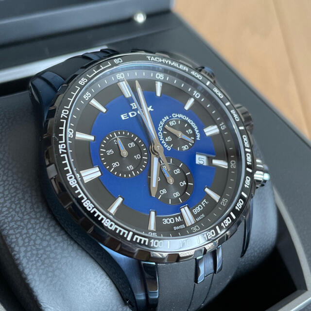 得価HOT EDOX EDOXエドックスGRAND OCEANグランドオーシャンクロノグラフ中古の通販 by よこちん4532's  shop｜エドックスならラクマ