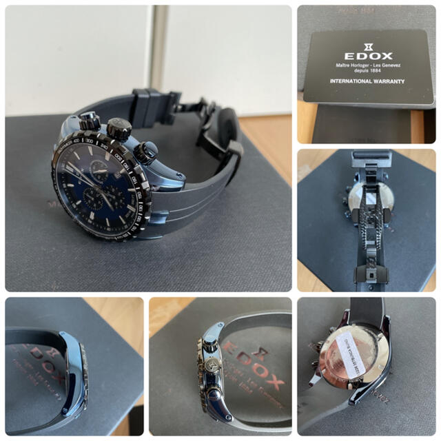 得価HOT EDOX EDOXエドックスGRAND OCEANグランドオーシャンクロノグラフ中古の通販 by よこちん4532's  shop｜エドックスならラクマ