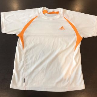 アディダス(adidas)のadidas　アディダス　 ポリエステル100%半袖シャツ　ホワイトS-Mサイズ(Tシャツ/カットソー(半袖/袖なし))