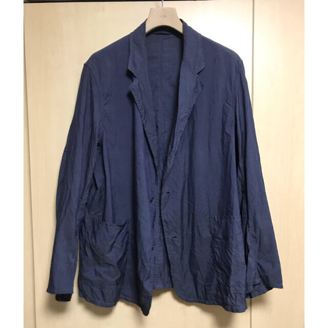 メンズcomoli 21ss コットンシルク ジャケット navy サイズ2