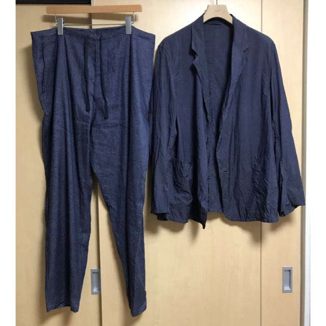 comoli 21ss コットンシルク ジャケット navy サイズ2