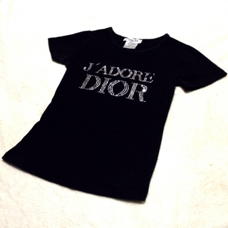 ディオール(Dior)のDior ラインストーンTシャツ(Tシャツ(半袖/袖なし))