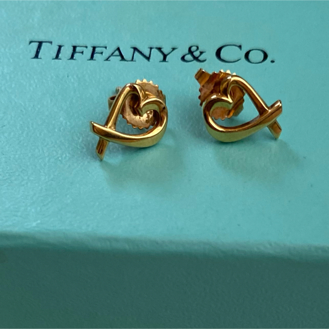 Tiffany & Co. - ティファニー ラビングハートピアス 18k イエロー 