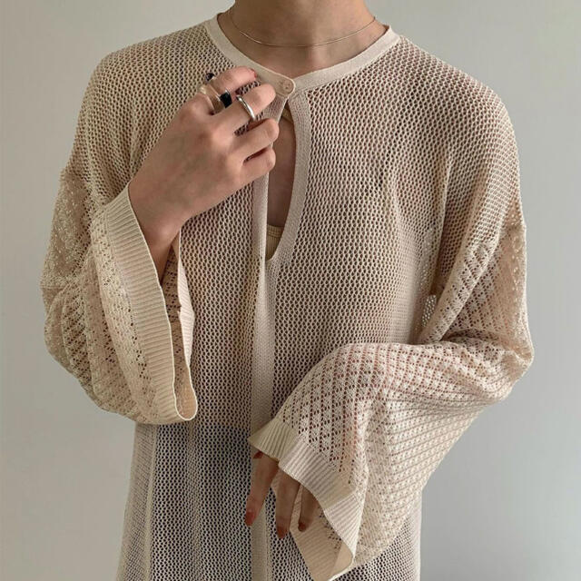 Kastane(カスタネ)の完売 即日発送 Amiur openwork knit ops レディースのワンピース(ロングワンピース/マキシワンピース)の商品写真