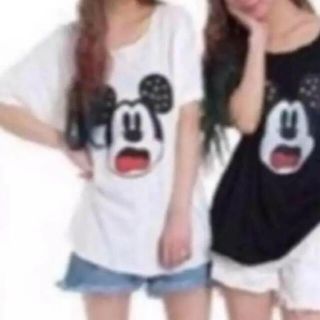 ジュエティ(jouetie)の古着 tシャツ jouetie ミッキー tシャツ プリント tシャツ スタッズ(カットソー(半袖/袖なし))