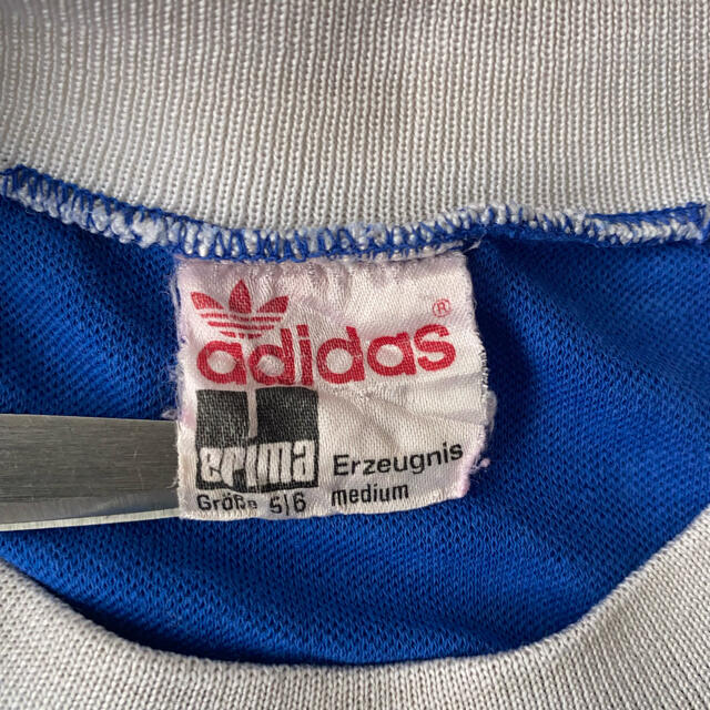 adidas(アディダス)の70s 西ドイツ製 adidas 半袖 ゲーム シャツ M ビンテージ メンズのトップス(Tシャツ/カットソー(半袖/袖なし))の商品写真