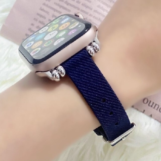 Apple watch 互換 バンド スリム キャンバス 38mm 40mm レディースのファッション小物(腕時計)の商品写真