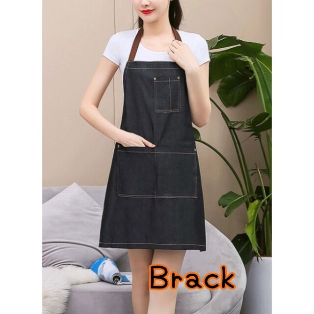 エプロン デニム キッチン ガーデニング おしゃれ denim apron インテリア/住まい/日用品のキッチン/食器(その他)の商品写真