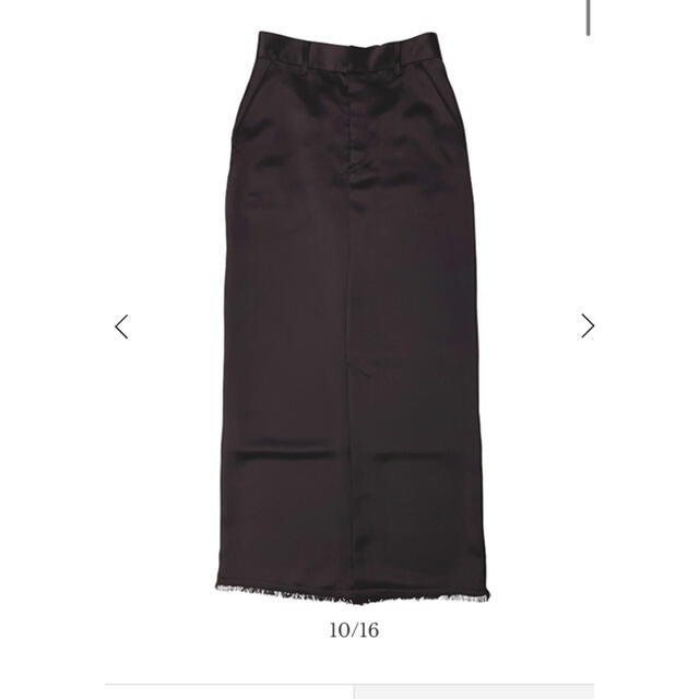 Noble(ノーブル)のanuans サテンフリンジタイトスカート レディースのスカート(ロングスカート)の商品写真