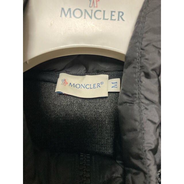 Moncler パーカー　ダウン　フリース　M 黒　フード　モンクレール