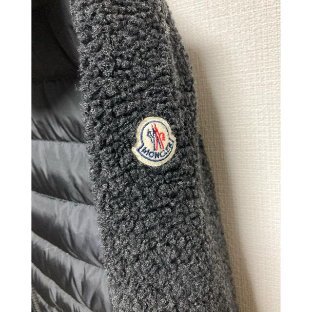 Moncler パーカー　ダウン　フリース　M 黒　フード　モンクレール