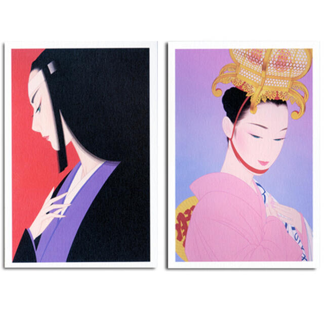 鶴田一郎ポストカード(計16枚) 「和」8枚組、  「祭り」8枚組 エンタメ/ホビーの美術品/アンティーク(その他)の商品写真