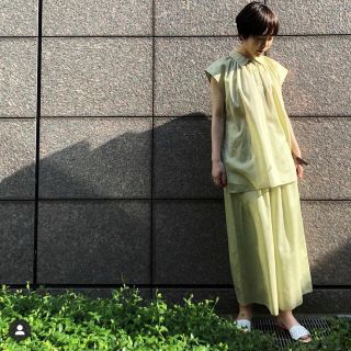 スティーブンアラン(steven alan)のSteven Alan 20SS ノースリーブ　ブラウス　イエロー(シャツ/ブラウス(半袖/袖なし))