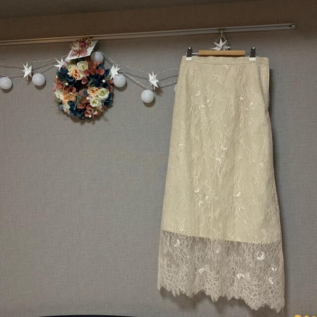 SNIDEL(スナイデル)のIvory skirt レディースのスカート(ひざ丈スカート)の商品写真