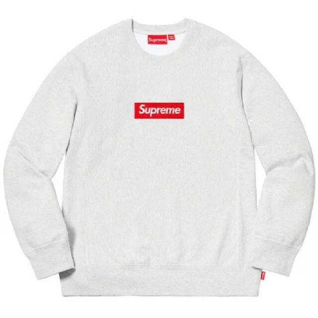 Supreme BOX LOGO L Crewneck Sweat グレイ