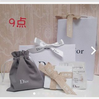 クリスチャンディオール(Christian Dior)のディオール ラッピング ボックス きんちゃく  サンプル ショッパー付 巾着(ラッピング/包装)