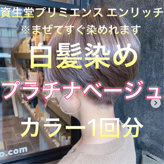 美容室の白髪染め プラチナベージュ 1回分