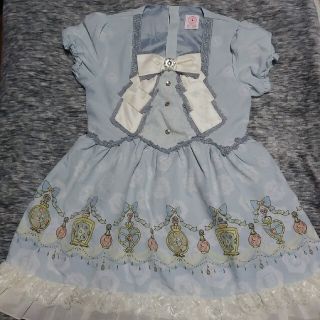 アクシーズファム(axes femme)のaxes femme KIDS ブルーのワンピース　130(ワンピース)