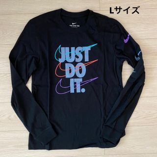 ナイキ(NIKE)の【新品】NIKE ナイキ Just Do It ロンT ブラック Lサイズ(Tシャツ/カットソー(七分/長袖))